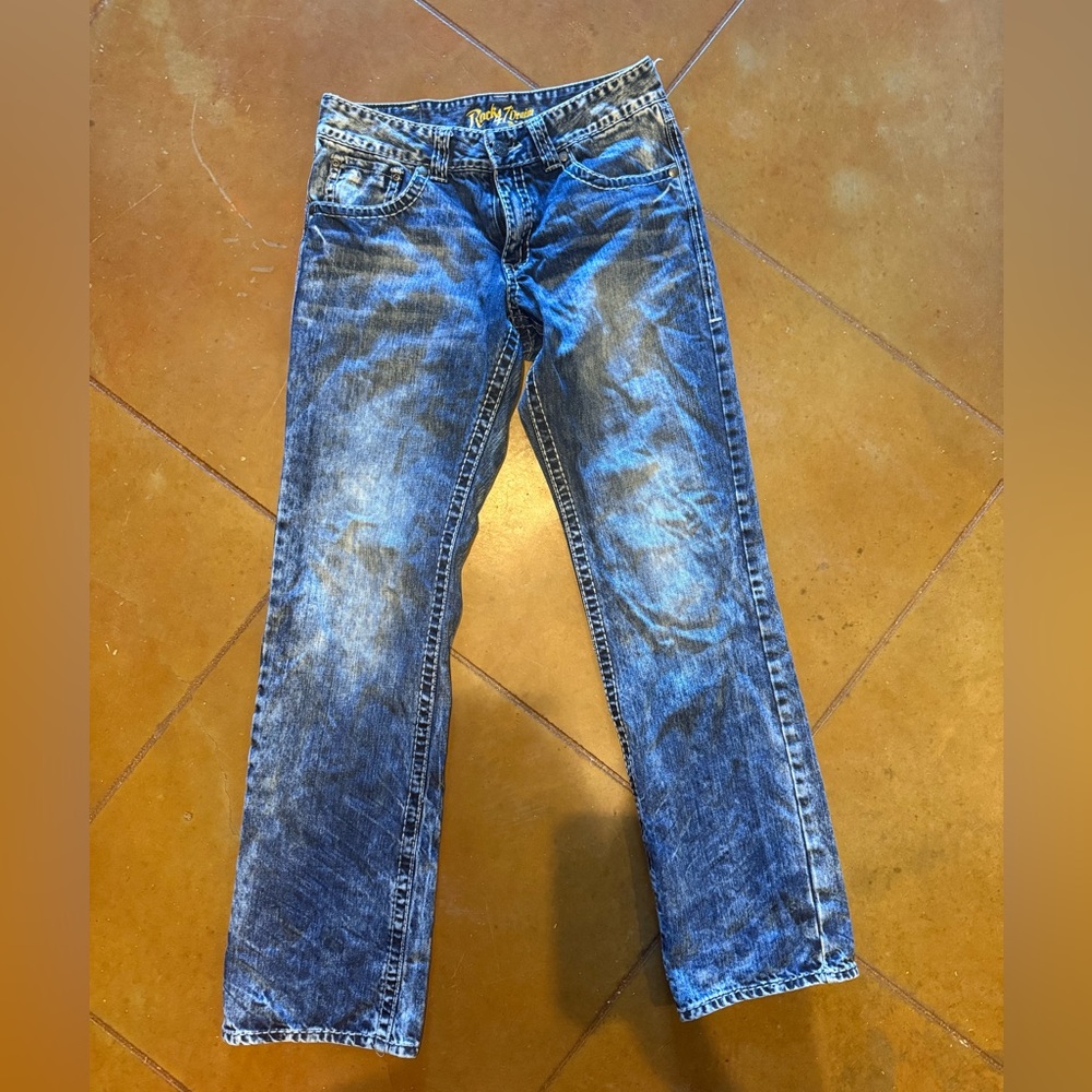 Rock 47 Denim by Wrangler 
Relaxed Bootcut men’s 32x36 jeans